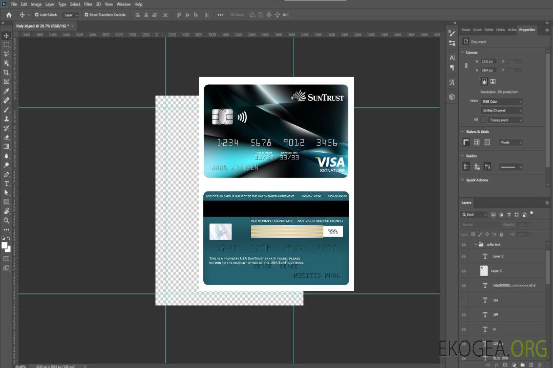 Carte de signature bancaire SunTrust aux États-Unis template Carte de signature bancaire SunTrust aux États-Unis template